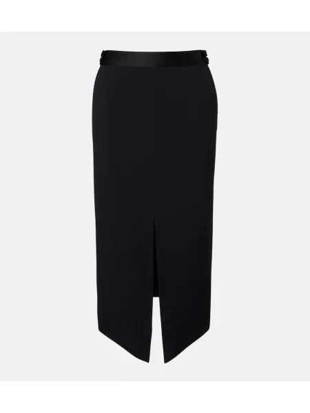 Fustă tip creion Tom Ford din satin negru