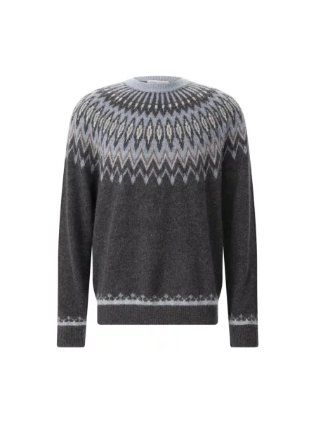 Sweter Roberto Collina niebieski