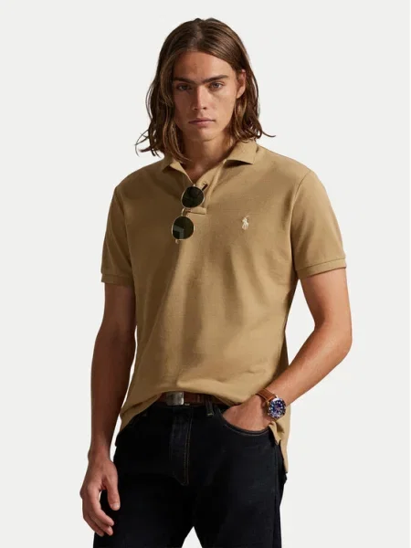 Polokošeľa Polo Ralph Lauren so sieťovinou béžová