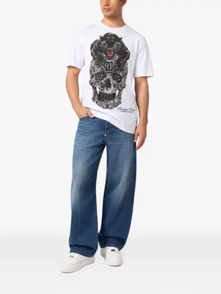 Μπλούζα Philipp Plein πέτρες λευκό
