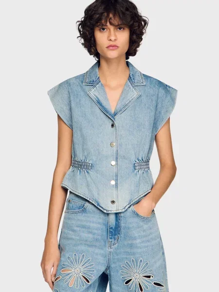 Жилет Sandro блакитний