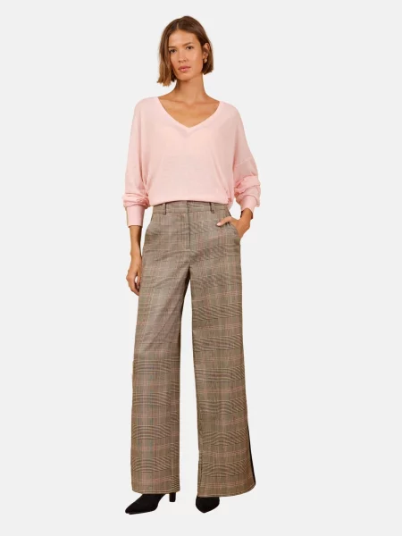 Love & roses Pantaloni maro roz gri