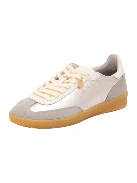 Sneakersy Sun68 skórzane białe