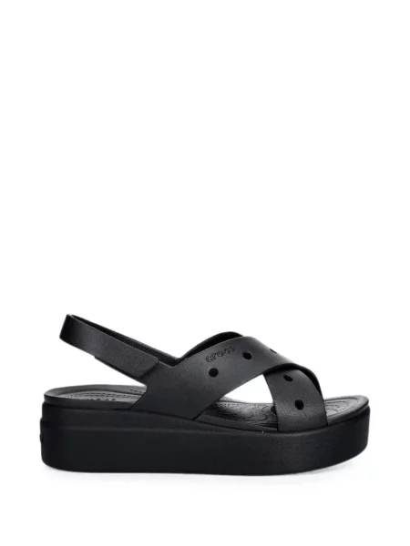 Sandale Crocs cu platformă cu bretele negru