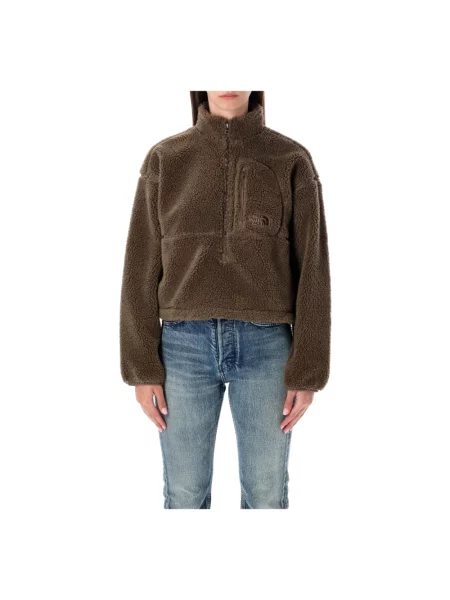 Sweter The North Face brązowy