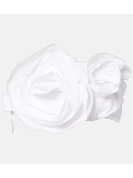 Sutien Simone Rocha din poplin alb