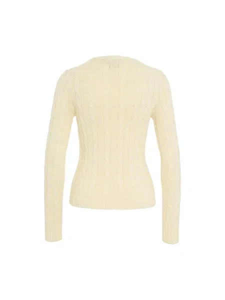 Polo Ralph Lauren Sweter Kobiety jednolity L beżowy