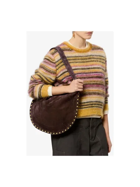 Torebka hobo Isabel Marant skórzana brązowa
