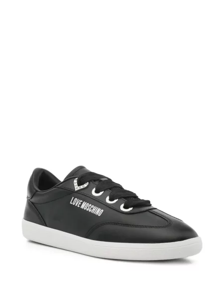 Sneakerși Love Moschino din piele negru