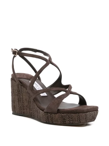 Sandale Jimmy Choo cu pană maro