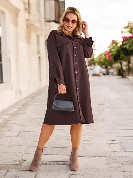 Rochie Resti de costum maro
