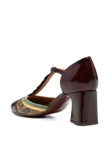 Pantofi cu toc Chie Mihara din piele cu model piele de șarpe maro