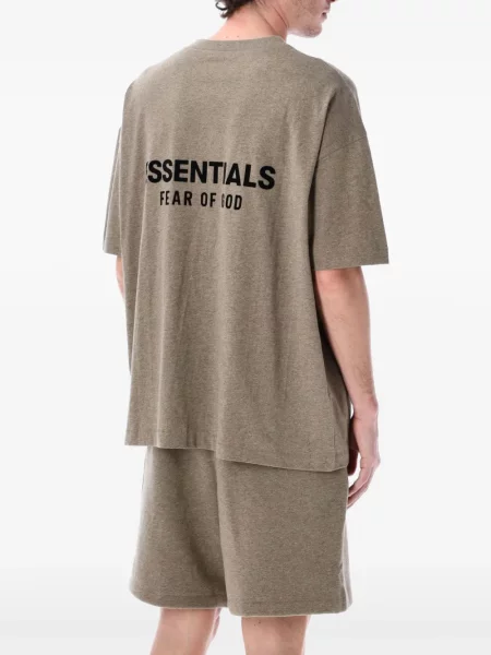 Тениска Fear Of God Essentials с принт кафяво