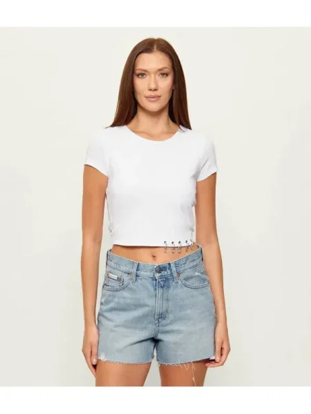 GUESS Tricou ELISABETTE | Cropped Fit alb