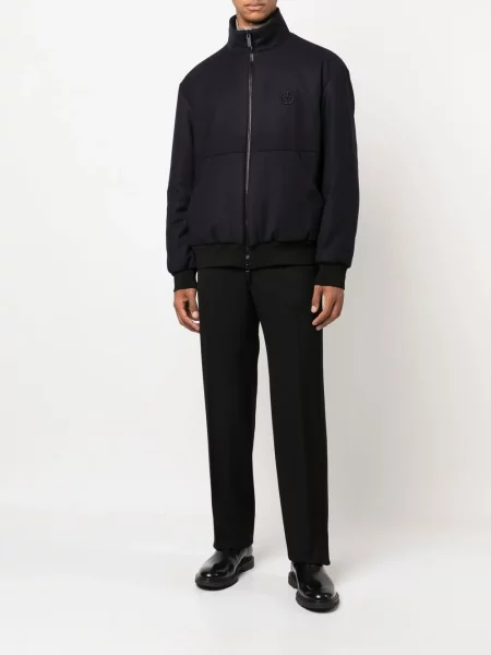 Siuvinėtas striukė Giorgio Armani juoda