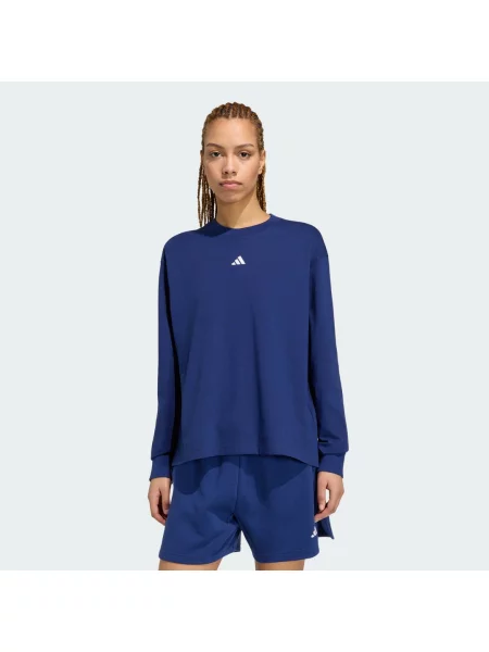 KOSZULKA 3 STRIPES STUDIO BOYFRIEND LONGSLEEVE niebieska