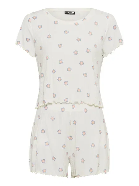 LSCN by LASCANA Pantaloni scurți ecru / albastru roșu