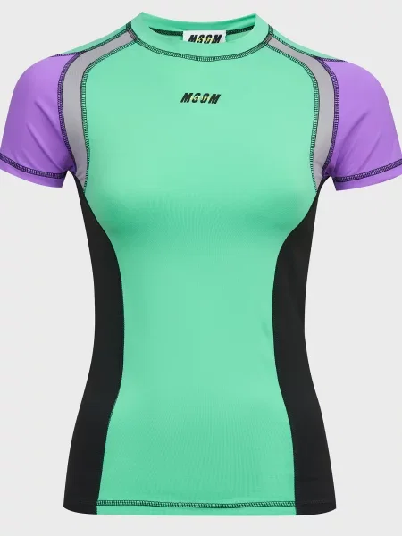 Футболка Msgm зелена