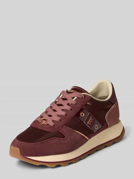 Sneakersy z mieszanki skóry z detalem z logo Blauer