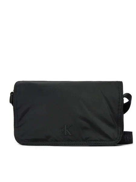 Válltáska Calvin Klein Jeans Over Webbing fekete