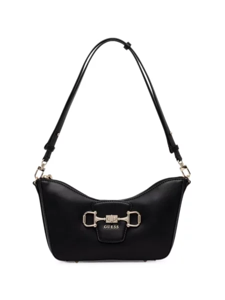 Чанта Guess с автограф черно