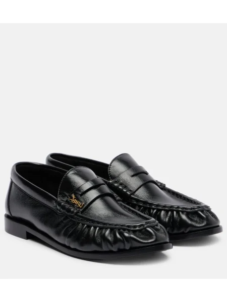 Pantofi loafer Saint Laurent din piele negru