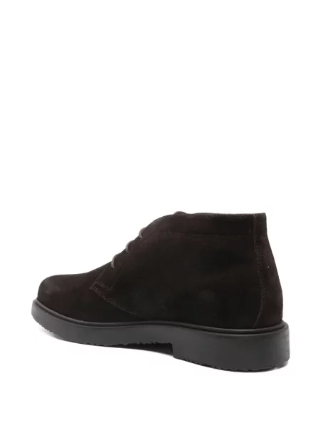 Fűzős csipkés loafer Geox barna