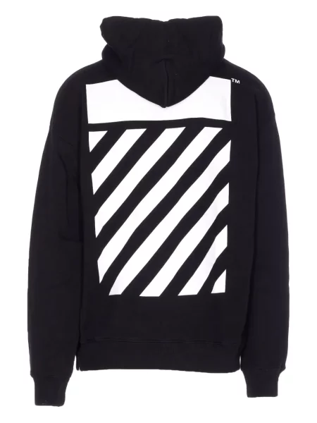 Hanorac cu glugă Off-white în carouri alb