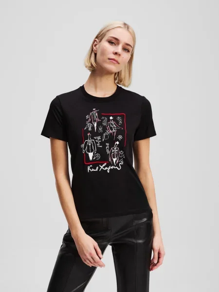 KARL LAGERFELD Tricou negru
