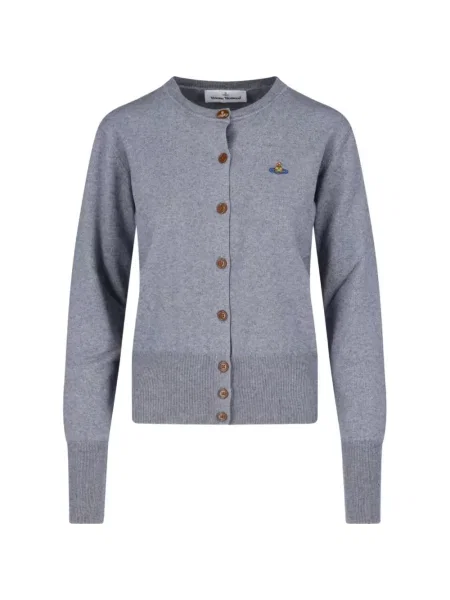 Cardigan Vivienne Westwood cu broderie gri