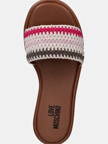 LOVE MOSCHINO Papucs Színes bézs