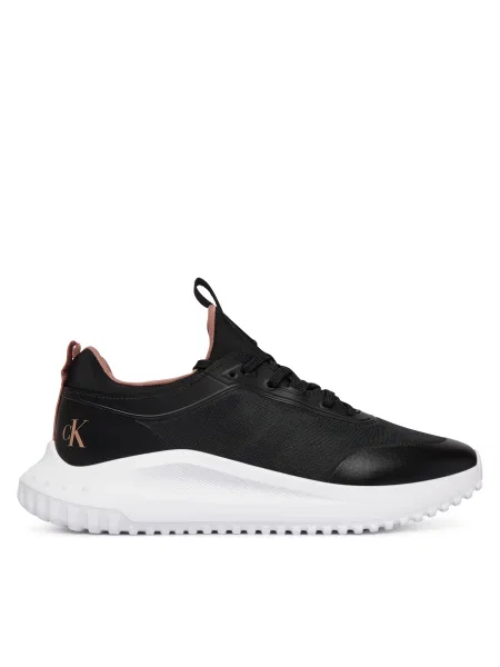 Sneakers Calvin Klein Jeans Eva Runner Laceup Sock Mat Mix negru
