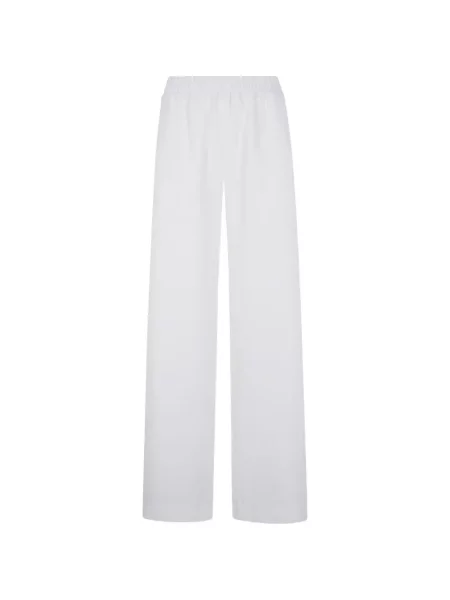 Pantaloni Mark Kenly Domino Tan din crep alb