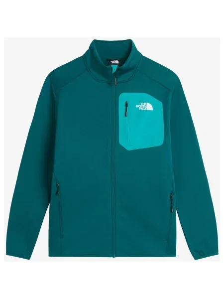 Polar The North Face Crest Full Zip zielony turkusowy S niebieski