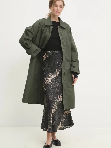 Пальто Answear Lab перехідний oversize зелений