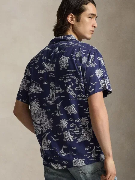 Polo Ralph Lauren srajca viskozna modra