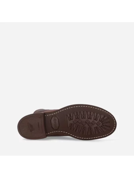 Red Wing botki skórzane brązowy na płaskim czerwone
