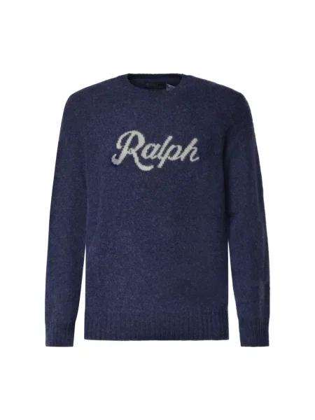 Sweter Polo Ralph Lauren wełniany z logo niebieski