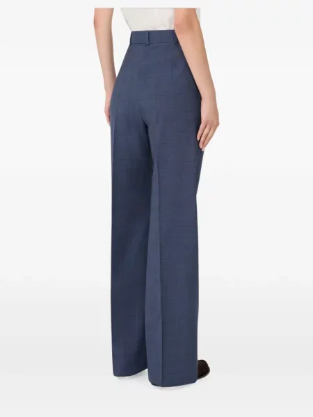 Pantaloni Max Mara de lână albastru