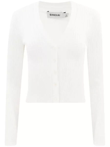 Cardigan Simkhai tricotate alb