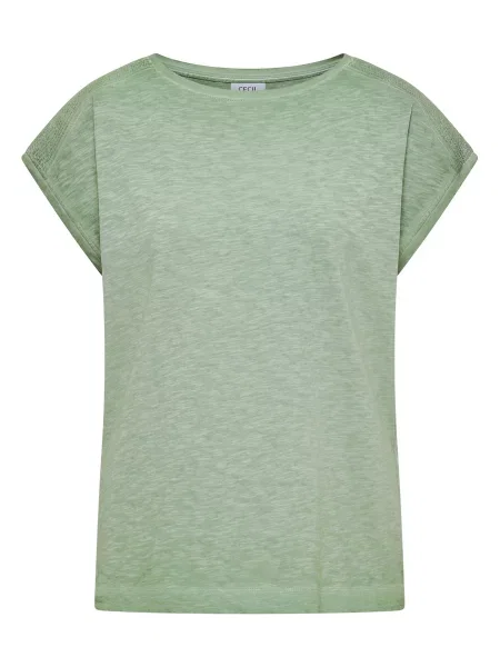 CECIL Tricou pastel verde