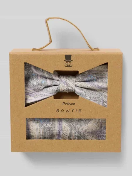 Krawat Prince Bowtie srebrny