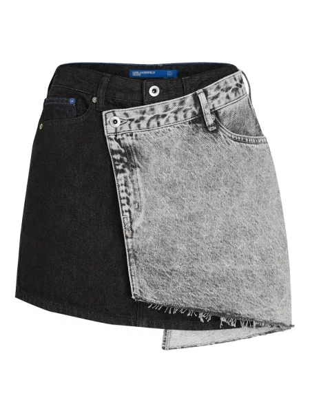 Fustă din denim Karl Lagerfeld Jeans negru