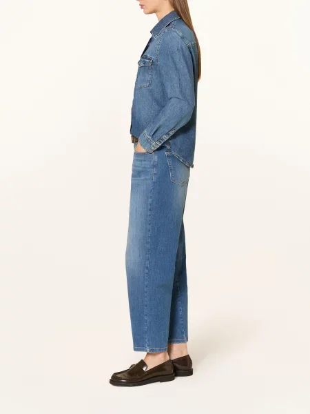 Opus Pants Džíny Barrel Melly Relax mid brilliant blue modré