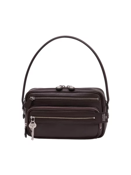 Torebka Acne Studios skórzana brązowa