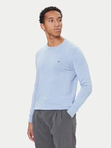Tommy Hilfiger Pulover celest albastru