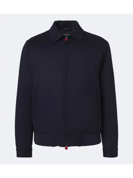 Geacă bomber Kiton de lână albastru