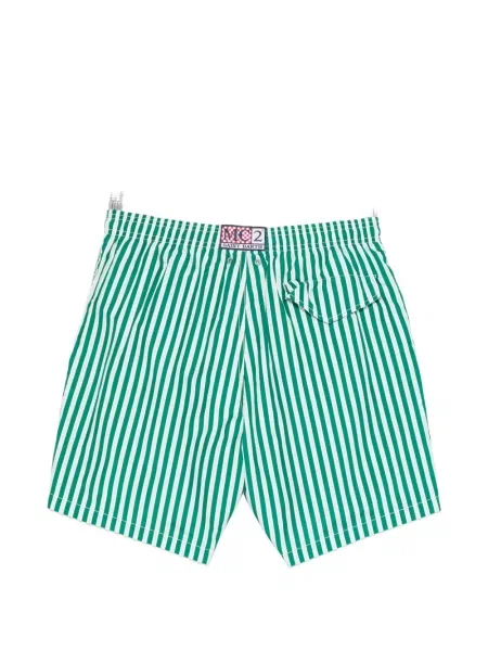 Slip de baie Mc2 Saint Barth cu dungi cu cordon verde