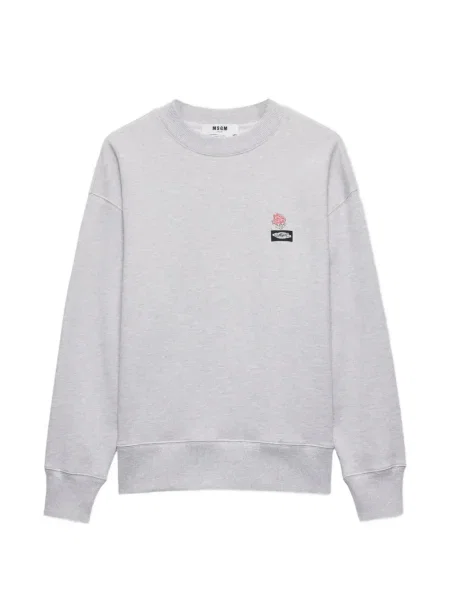 Mikina Msgm s výšivkou šedá