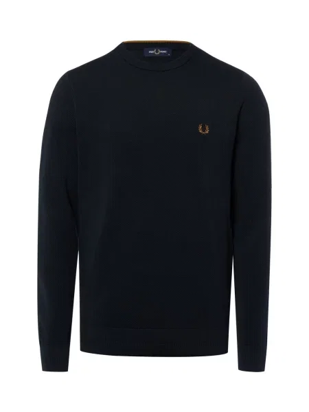 Fred Perry sweter z dzianiny Mężczyźni S niebieski